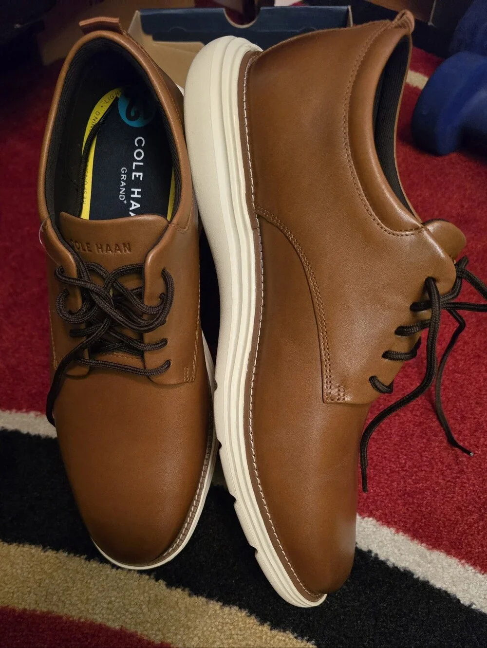 Cole Haan Men's Grand Ultra Oxford Dress Shoes, Size 12, Color British Tan